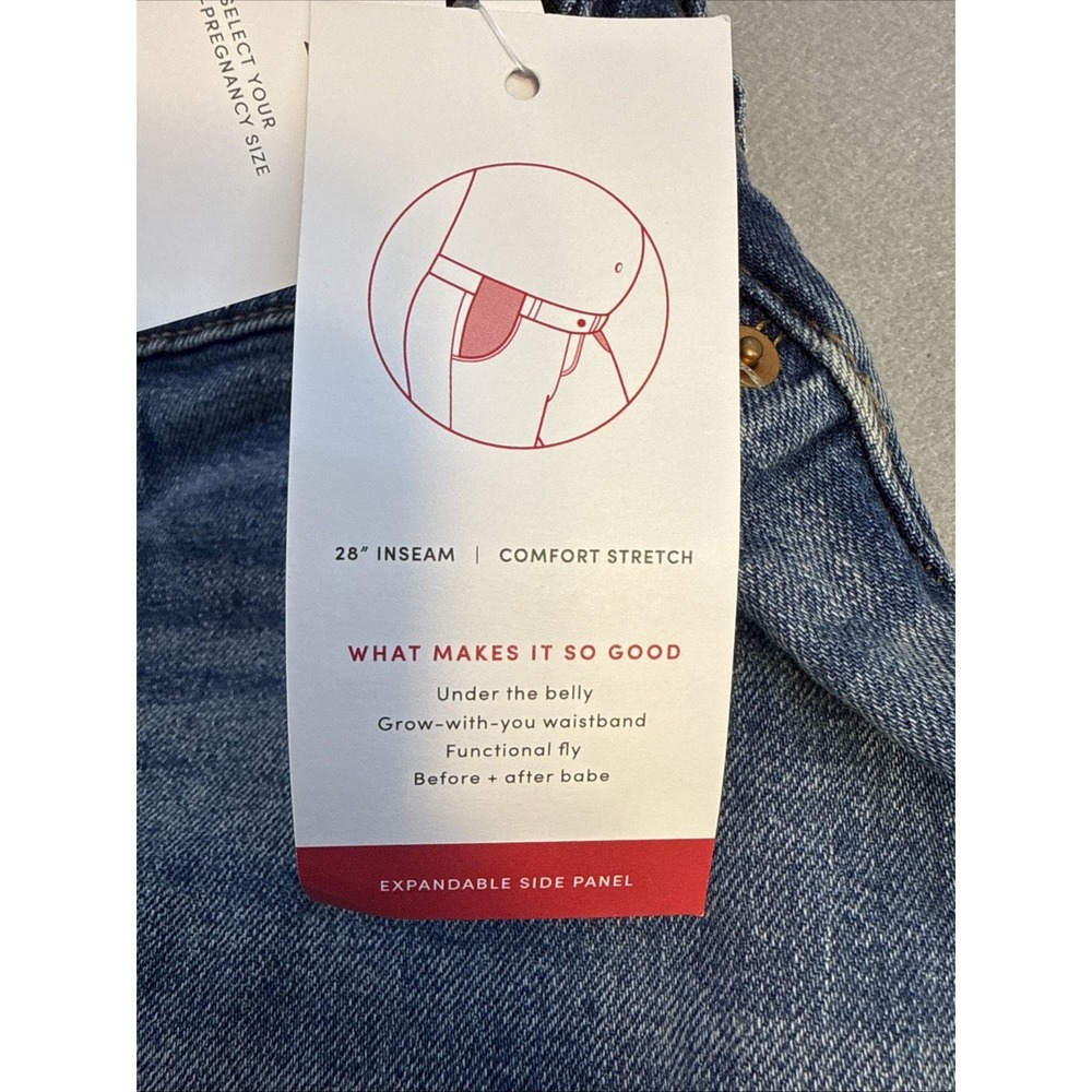 Isabel By Ingrid & Isabel Maternity Jeans Size 2, Straight Leg,‎ New With Tags - Picture 11 of 11